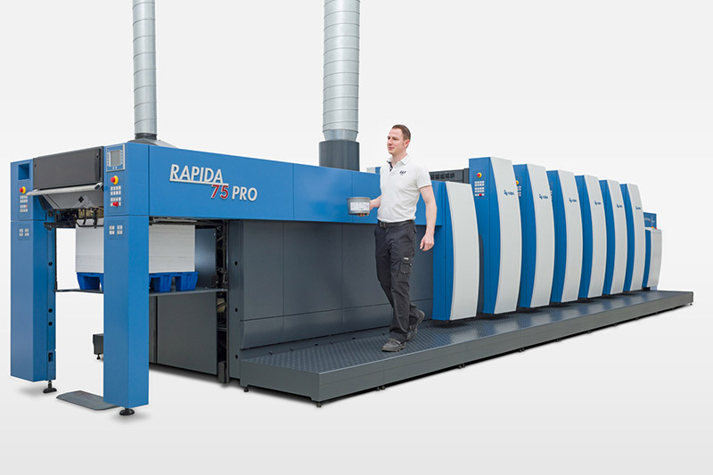 Rapida75 PRO, طراحی ماشین, نمایشگر لمسی,  کنترل کیفیت چاپ,  ماشین جدید چاپ KBA, بسته بندی